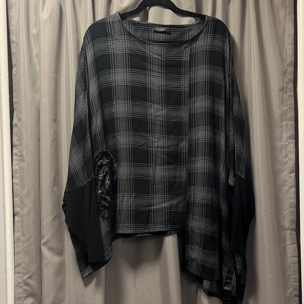 NOR Denmark Charcoal and Black Checkered top